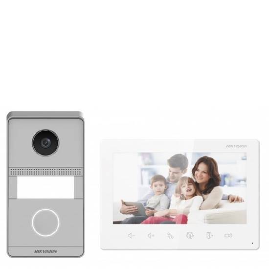 DS-KIS101-P FLUSH 2- WIRE ΑΝΑΛΟΓΙΚΟ ΚΙΤ IP65 IK7 ΡΕΛΕ ΓΙΑ ΔΥΟ ΚΛΕΙΔΑΡΙΕΣ 2MP HD 7-INCH TFT ΧΩΝΕΥΤΟ