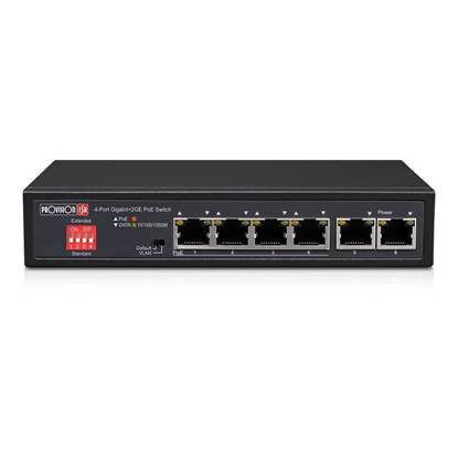 Εικόνα της POES-0472GC+2G POE SWITCH, 4 GIGA PORTS ACTS AS DOWNLINK AND UPLINK, 2x1G PORT UPLINK, 72W