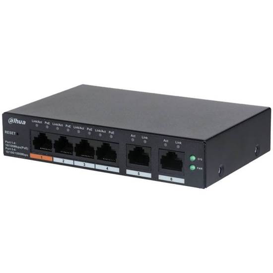 CS4006-4ET-60 DAHUA 6-PORT CLOUD MANAGED DESKTOP SWITCH WITH 4-PORT POE