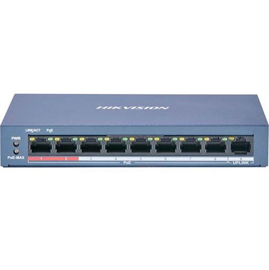 DS-3E0109P-E/M(B) 8 PORT FAST ETHERNET UNMANAGED SMART POE SWITCH
