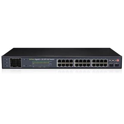 Εικόνα της POES-24370GCL+2SFP POE SWITCH, 24 GIGA PORT,2xSFP,  370W