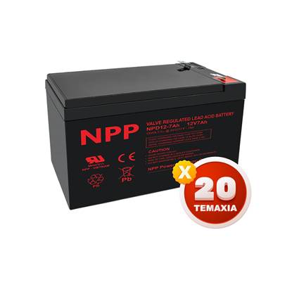Εικόνα της ΠΑΚΕΤΟ 20 ΤΜΧ ΜΠΑΤΑΡΙΑ ΜΟΛΥΒΔΟΥ NPP  12V / 7A