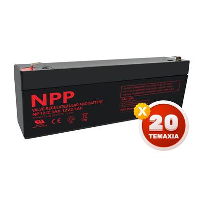 Εικόνα της ΠΑΚΕΤΟ 20 ΤΜΧ ΜΠΑΤΑΡΙΑ ΜΟΛΥΒΔΟΥ NPP 12V / 2,4A