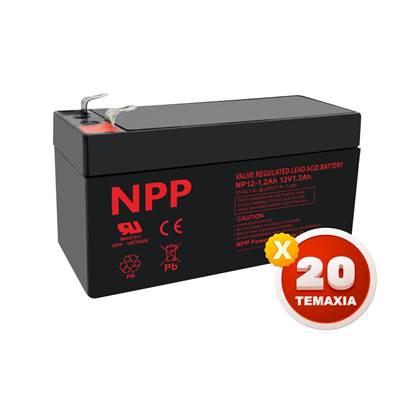 Εικόνα της ΠΑΚΕΤΟ 20 ΤΜΧ ΜΠΑΤΑΡΙΑ ΜΟΛΥΒΔΟΥ NPP 12V / 1,3A