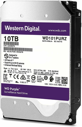 Εικόνα της WD102PURP,10TB,7200,3.5in,SATA,Local