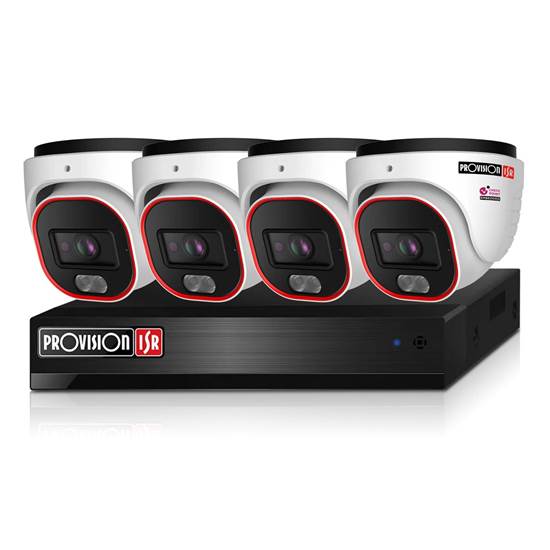 IP KIT 2 - 8CH NVR & 4 x IP DOME CAMERA 4MP, 2.8MM, IR 20M